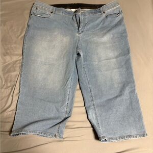 CJ Banks Light Blue Cropped Jeans